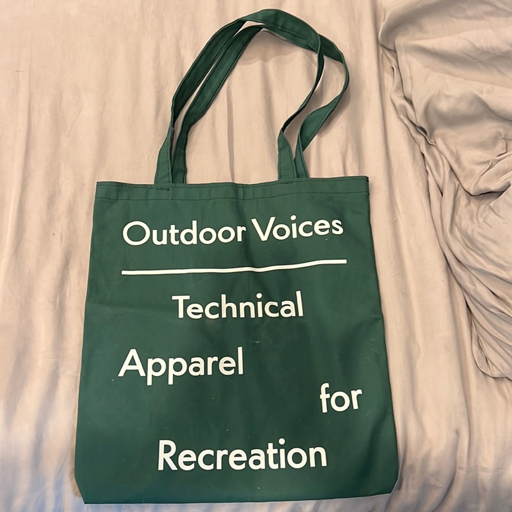 Limited Edition Collector Items Outdoor Voices OV Green Aspen Tote Bag